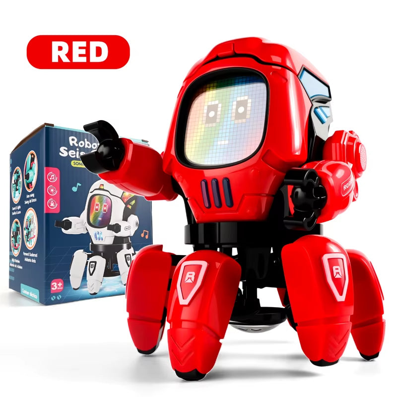 Kids Dance Robots Music LED 6 Claws Octopus Robot Birthday Gift Toys for Children Early Education Baby Toy Boys Girls