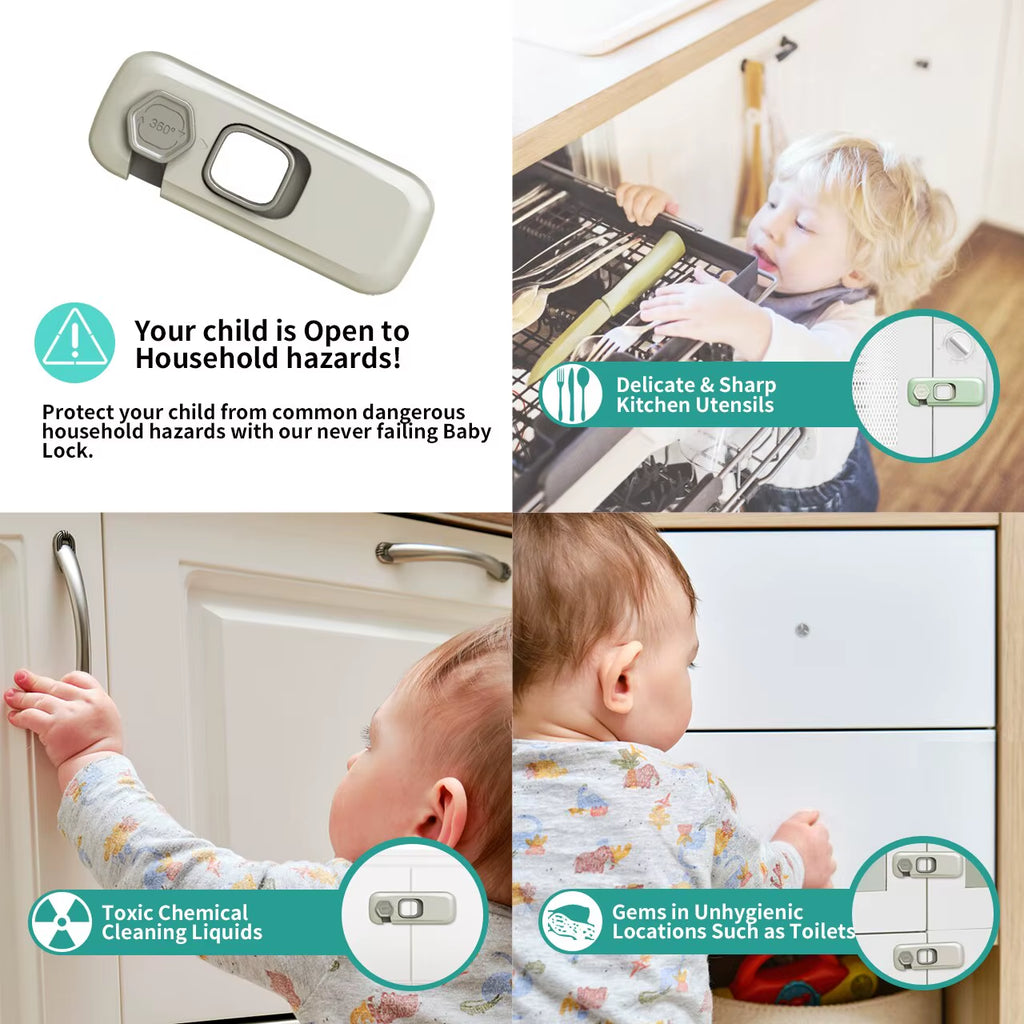 5Pcs/Lot Baby Cabinet Locks Children Security Protector Multi-Function Baby Safety Lock Refrigerator Drawer Cabinet Door Locks