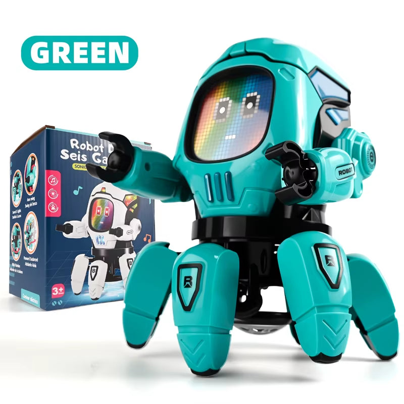 Kids Dance Robots Music LED 6 Claws Octopus Robot Birthday Gift Toys for Children Early Education Baby Toy Boys Girls