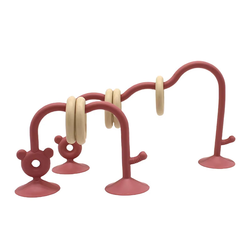 1Pcs Silicone Children'S Silicone Tabletop Toys, Bead Wrapped Baby Early Education Puzzle Game Toys