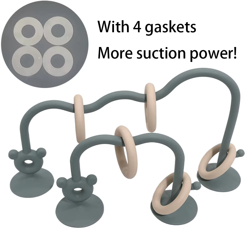 1Pcs Silicone Children'S Silicone Tabletop Toys, Bead Wrapped Baby Early Education Puzzle Game Toys