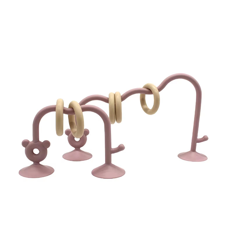 1Pcs Silicone Children'S Silicone Tabletop Toys, Bead Wrapped Baby Early Education Puzzle Game Toys