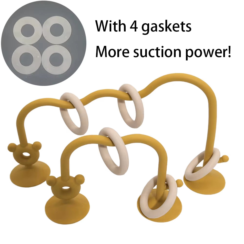 1Pcs Silicone Children'S Silicone Tabletop Toys, Bead Wrapped Baby Early Education Puzzle Game Toys